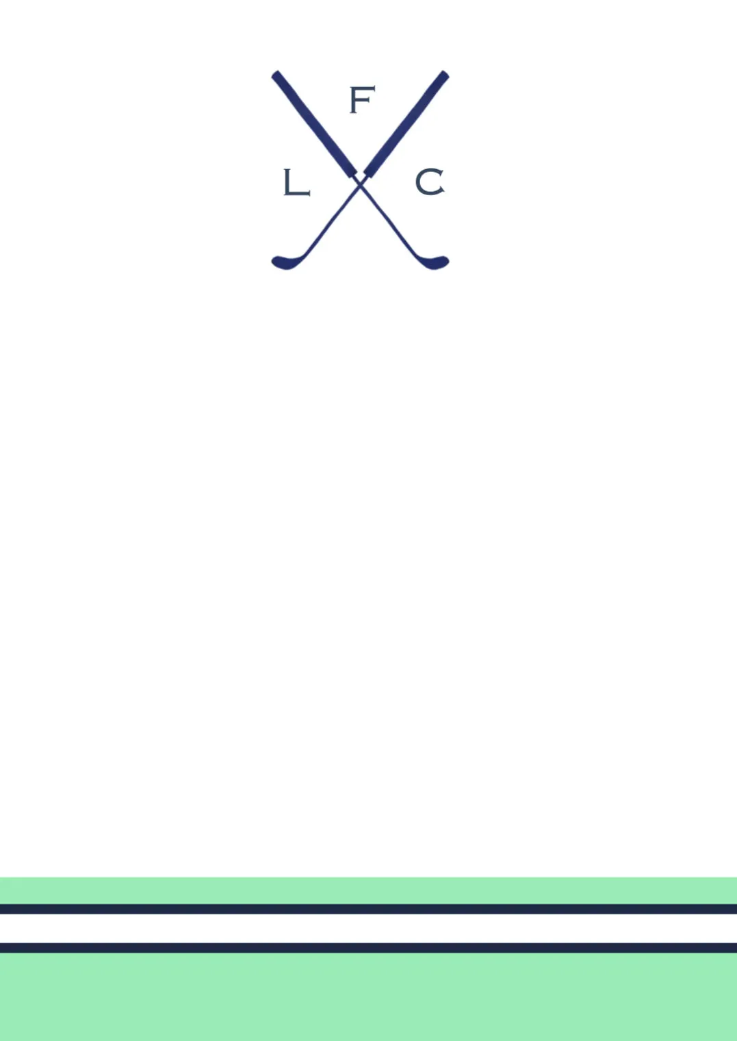 Golf Club Notepad-Seafoam