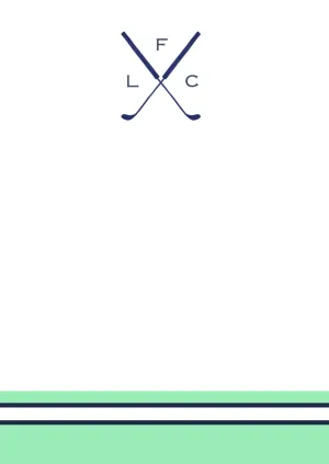Golf Club Notepad-Seafoam
