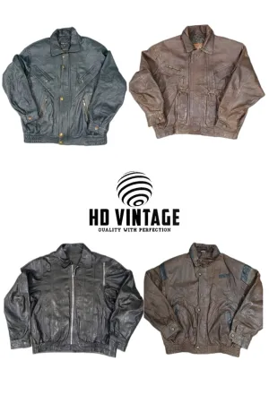 HD197 Premium Leather Bomber Jackets - 19 pcs