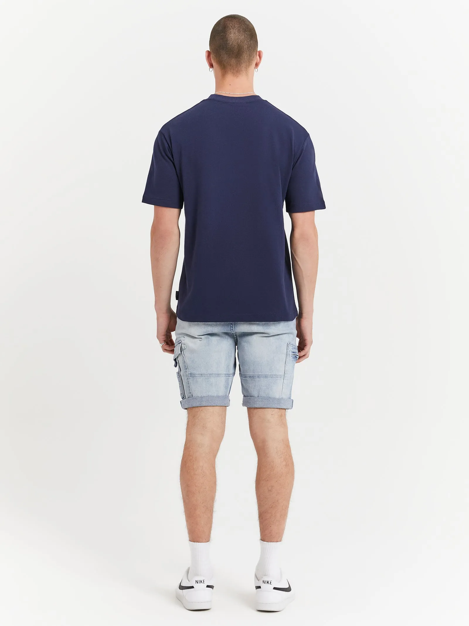 HENLEYS ESCAPADE TEE- MENS - NAVY