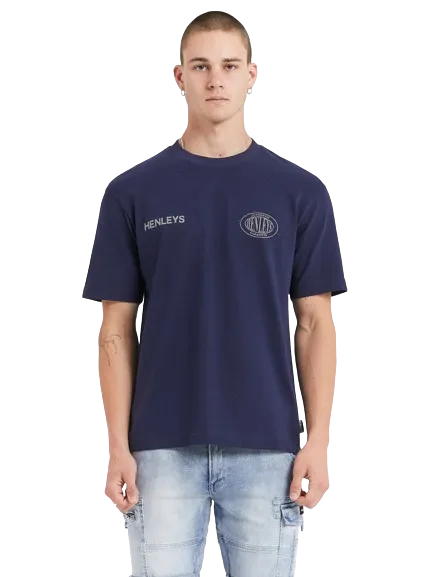 HENLEYS ESCAPADE TEE- MENS - NAVY