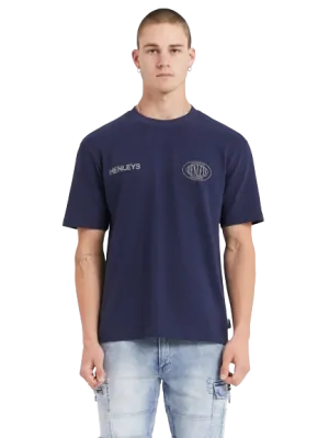 HENLEYS ESCAPADE TEE- MENS - NAVY