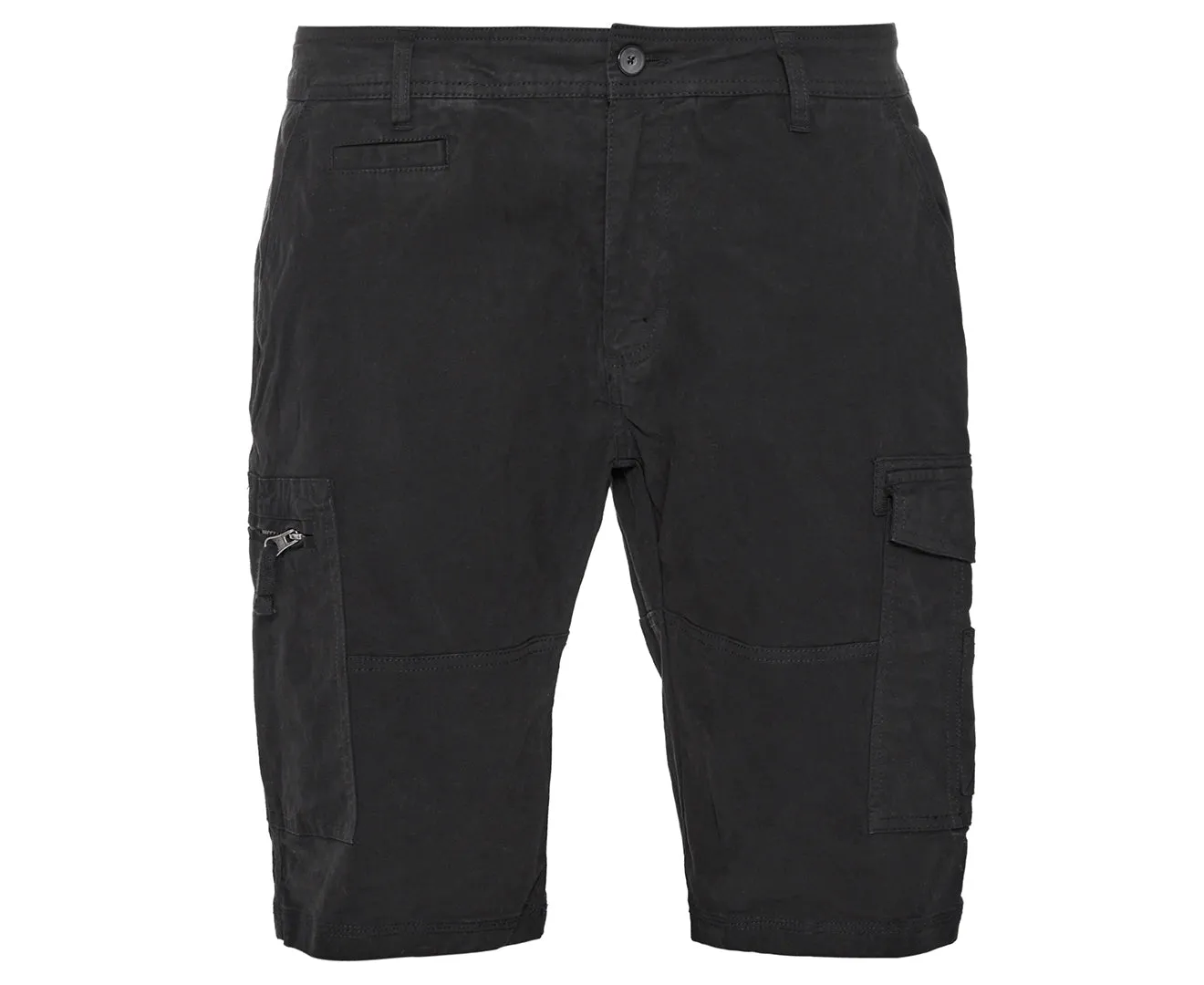 HENLEYS LEON CARGO SHORT - BLACK