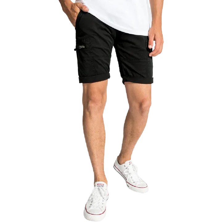 HENLEYS LEON CARGO SHORT - BLACK
