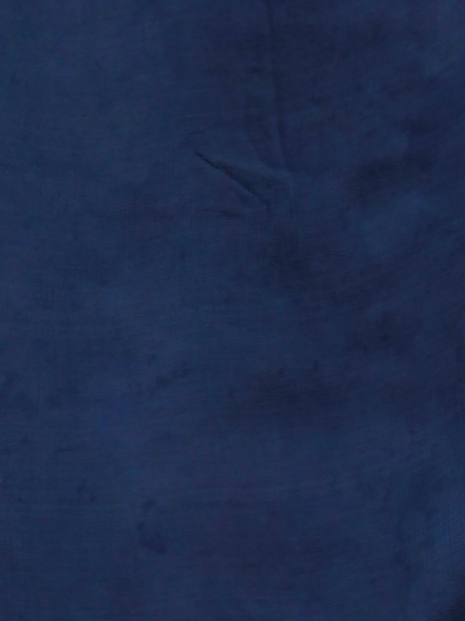 Indigo Blue Hand Block Printed Chiffon Saree with Zari Border - S031702805