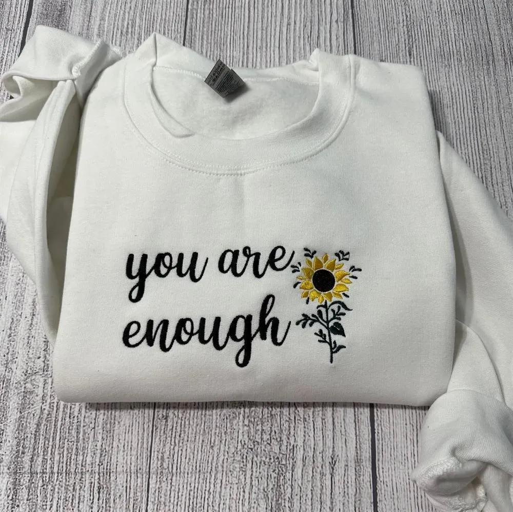 Inspirational Embroidered Sweatshirt, Women's Embroidered Sweatshirts