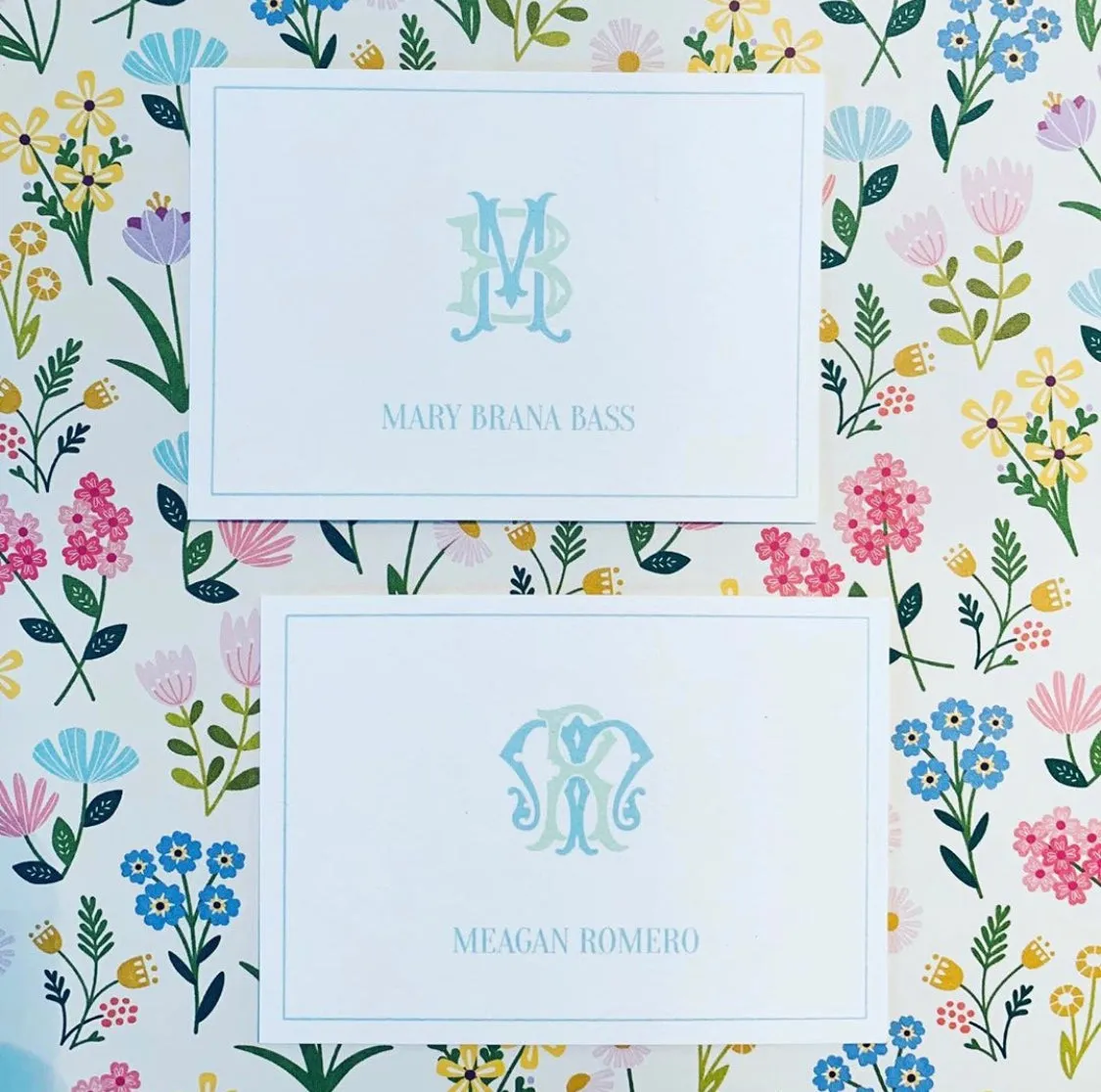 Interlocking Monogram Calling Cards 1