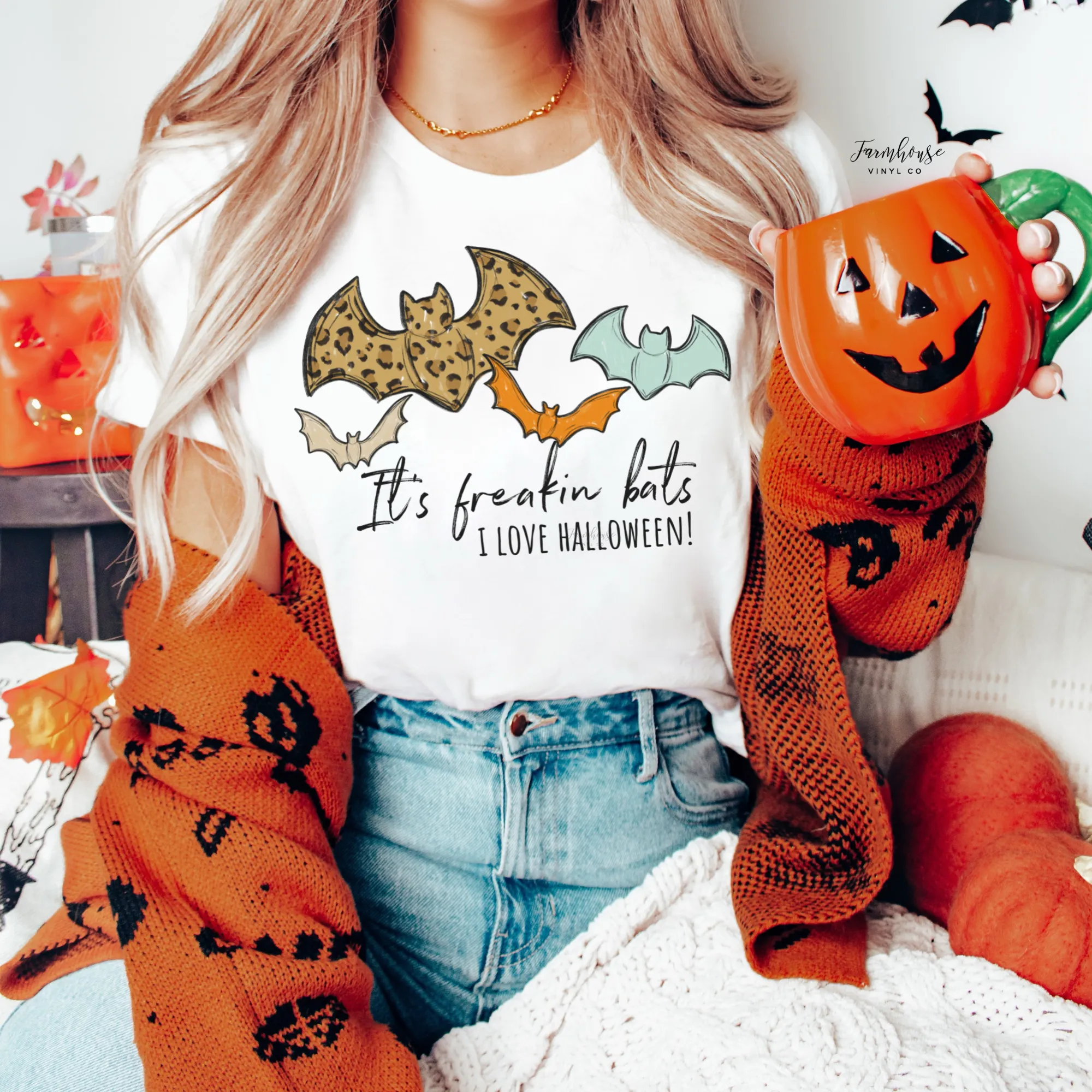 It's Freakin Bats I Love Halloween Shirt