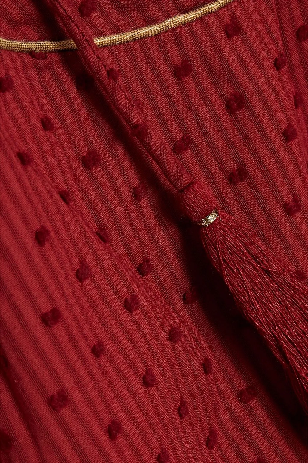 Keena blouse in cotton jacquard striped fil coupe JOIE, red
