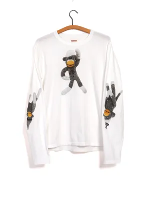 KINECHISAKU | 20/- Long Sleeve Jersey Crewneck | White