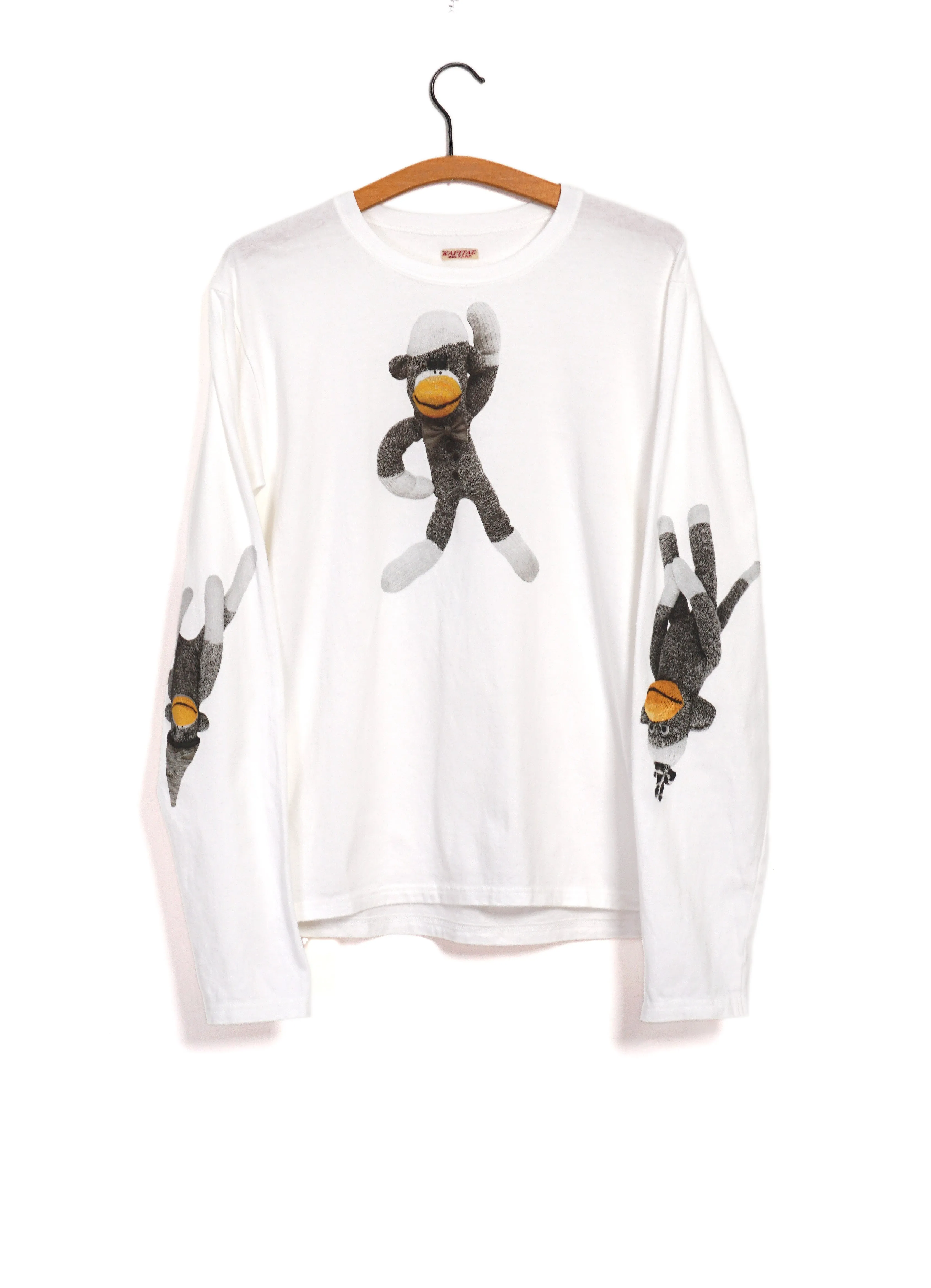 KINECHISAKU | 20/- Long Sleeve Jersey Crewneck | White