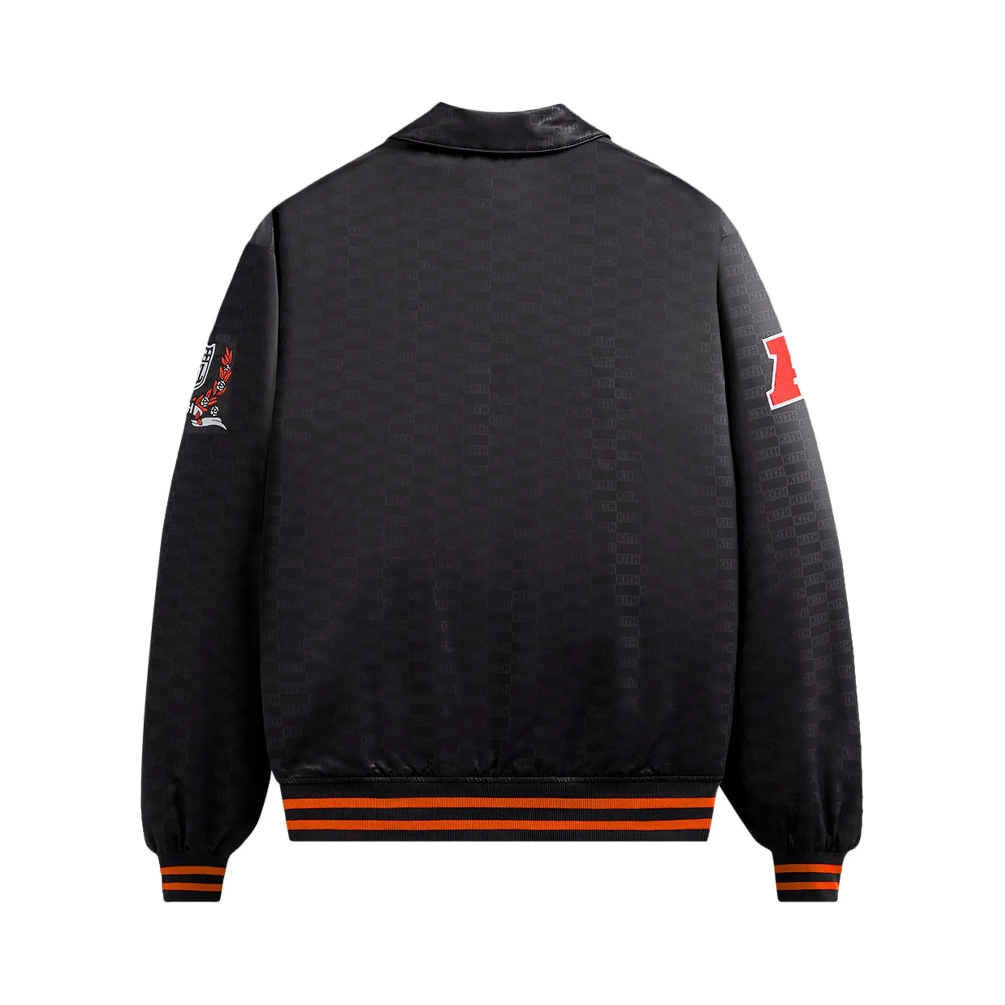 Kith For The NFL: Bengals Satin Bomber Jacket in Black