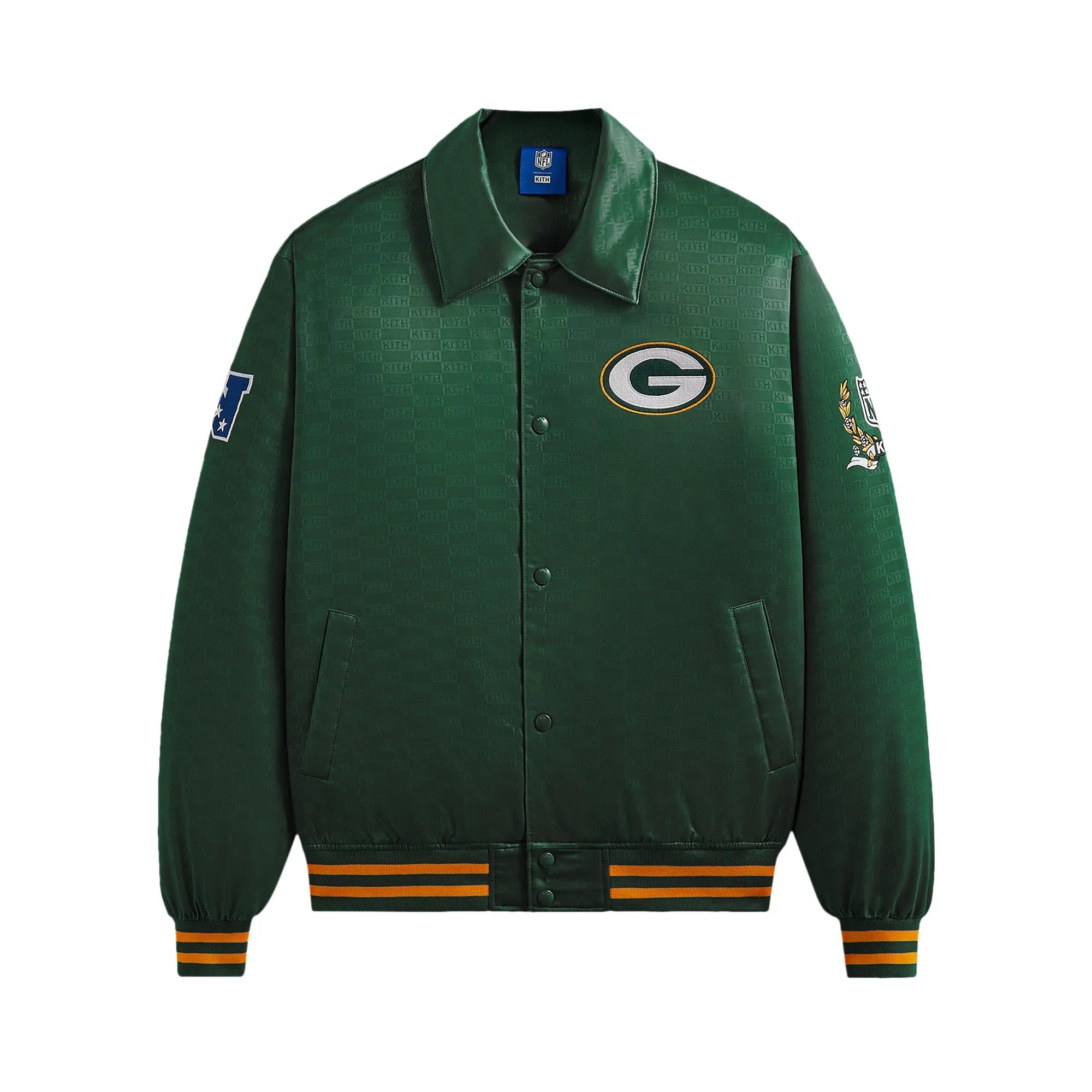 Kith For The NFL Packers Board Satin Bomber Jacket