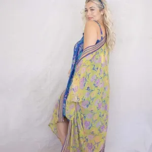 Long Silk Kimono – Lime
