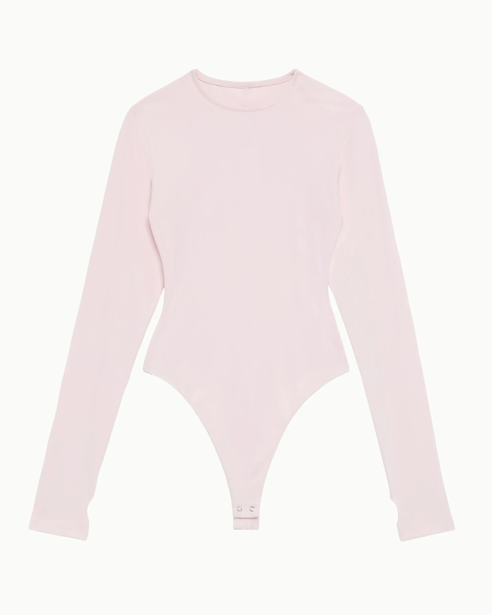 Long Sleeve Crewneck Bodysuit | Powder Pink