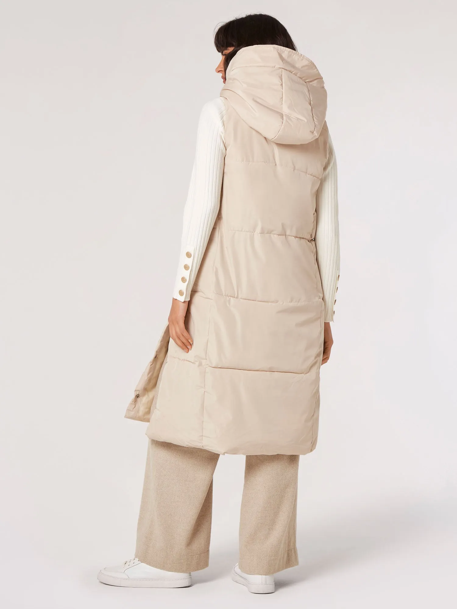 Longline Hooded Puffer Vest