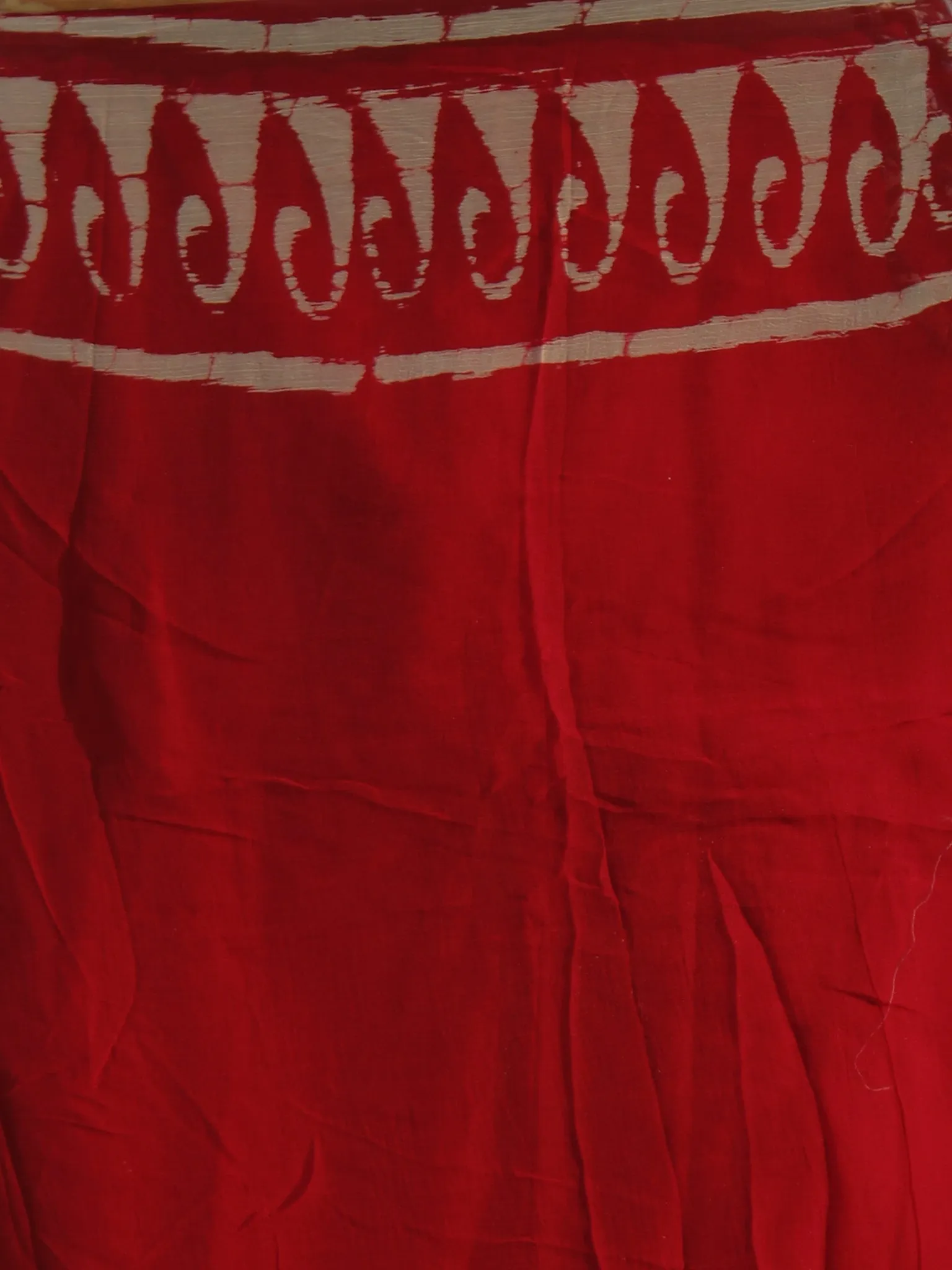 Maroon Ivory Hand Block Printed Chiffon Saree - S031702342
