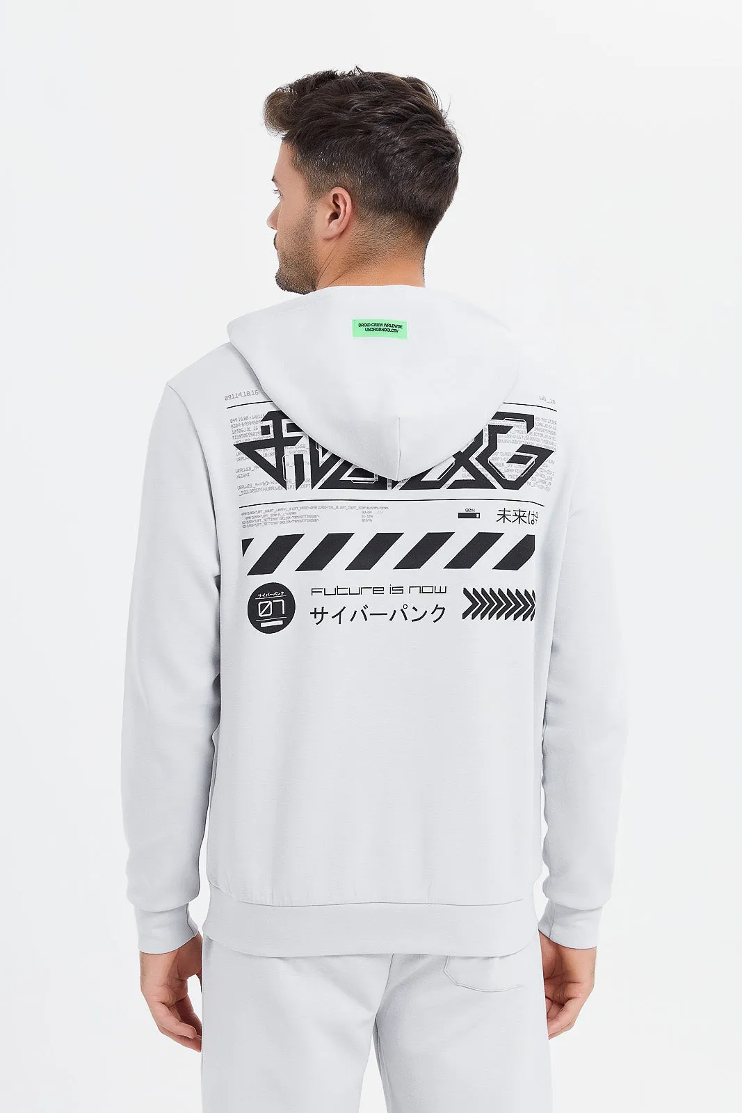 Men Grey Soft Touch Hoodie