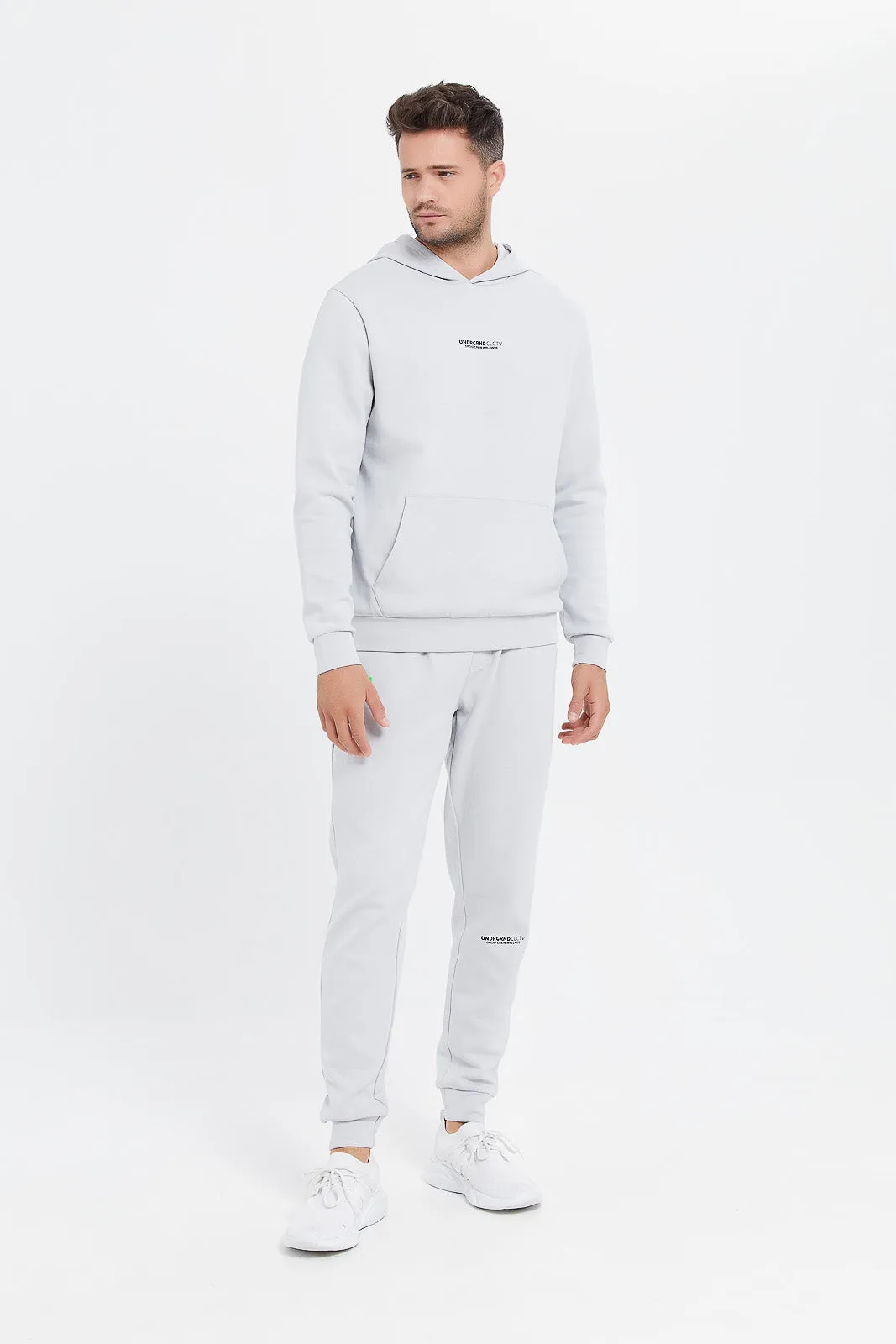 Men Grey Soft Touch Hoodie