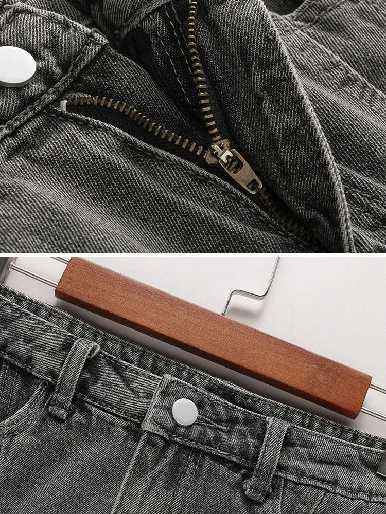 Minimalist Denim Shorts For Women High Waist Patchwork Button Summer Irregular Shorts Skirts Female Fashion