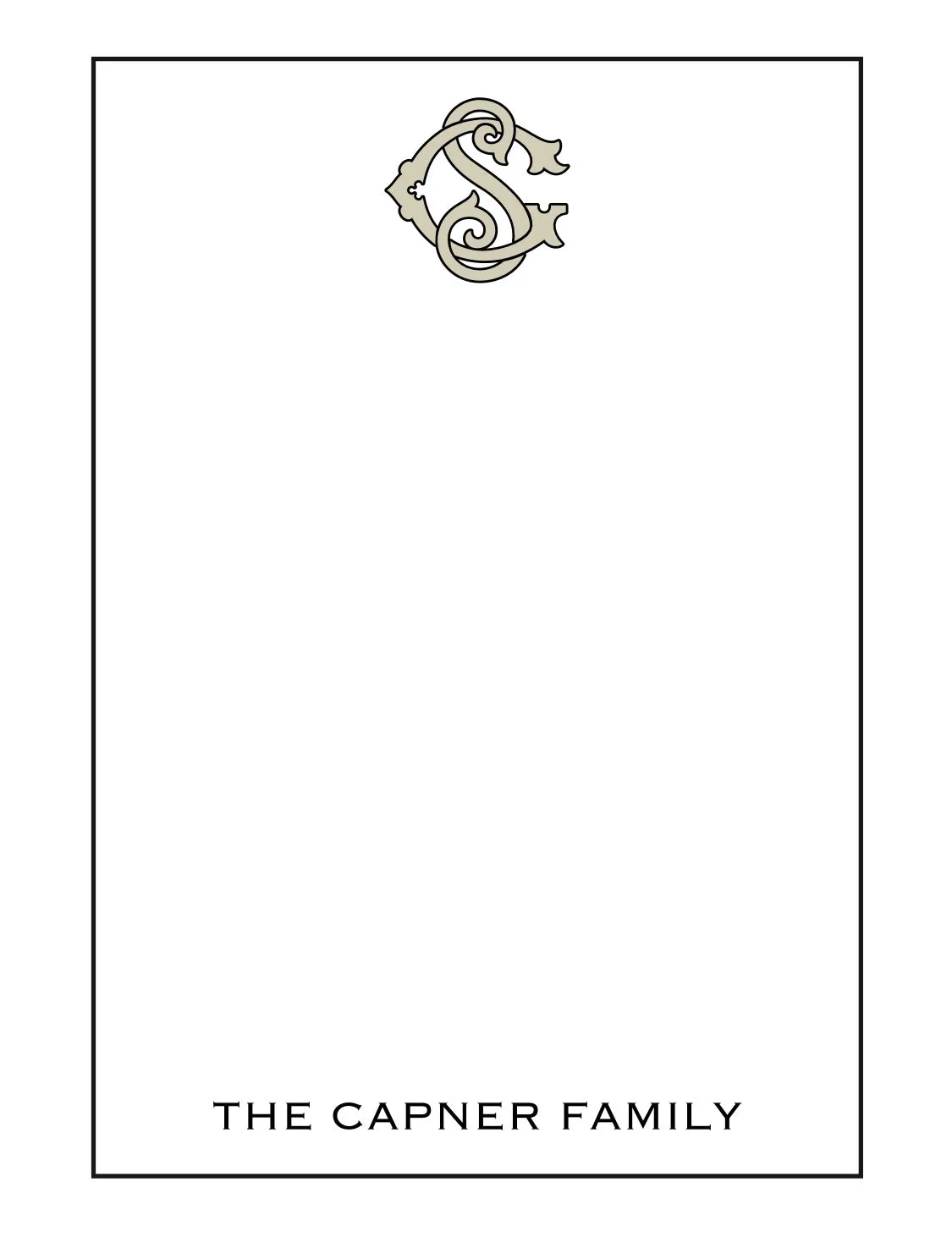 Monogram Notepad - Black