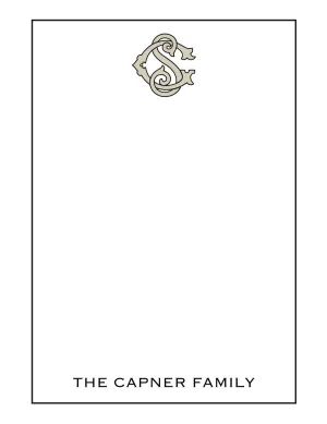 Monogram Notepad - Black