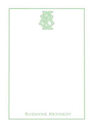 Monogram Notepad - Green