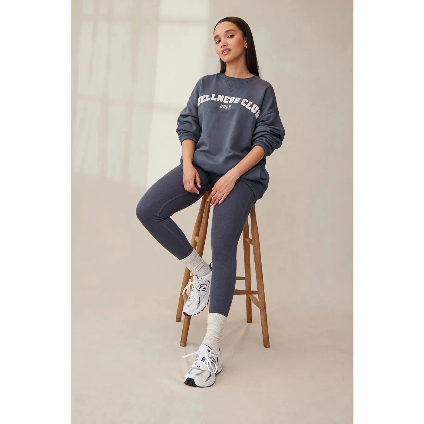 Navy Self Club Oversized Sweatshirt