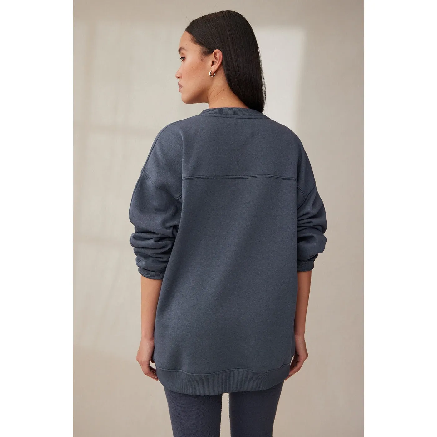Navy Self Club Oversized Sweatshirt