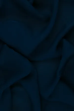 Navy Silk Double Georgette Fabric