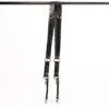 Nice One Leather Double Camera Shoulder Strap, Professional, Adjustable, Made In Italy, Black gold finish