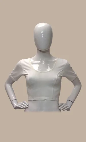 Off White Stretch Blouse