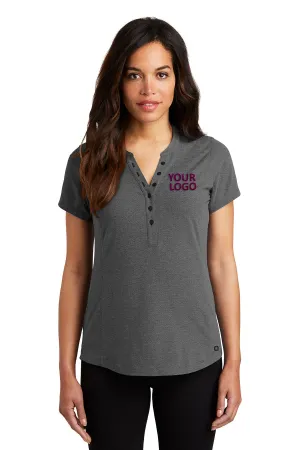 OGIO Ladies Tread Branded Henleys, Blacktop Heather