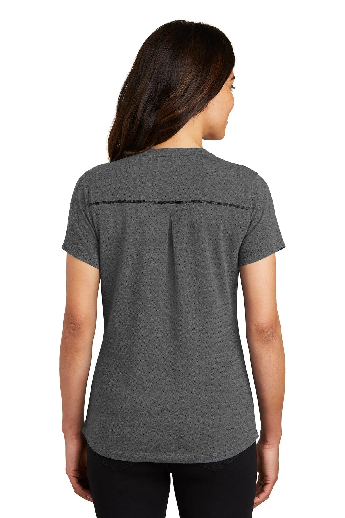 OGIO Ladies Tread Branded Henleys, Blacktop Heather