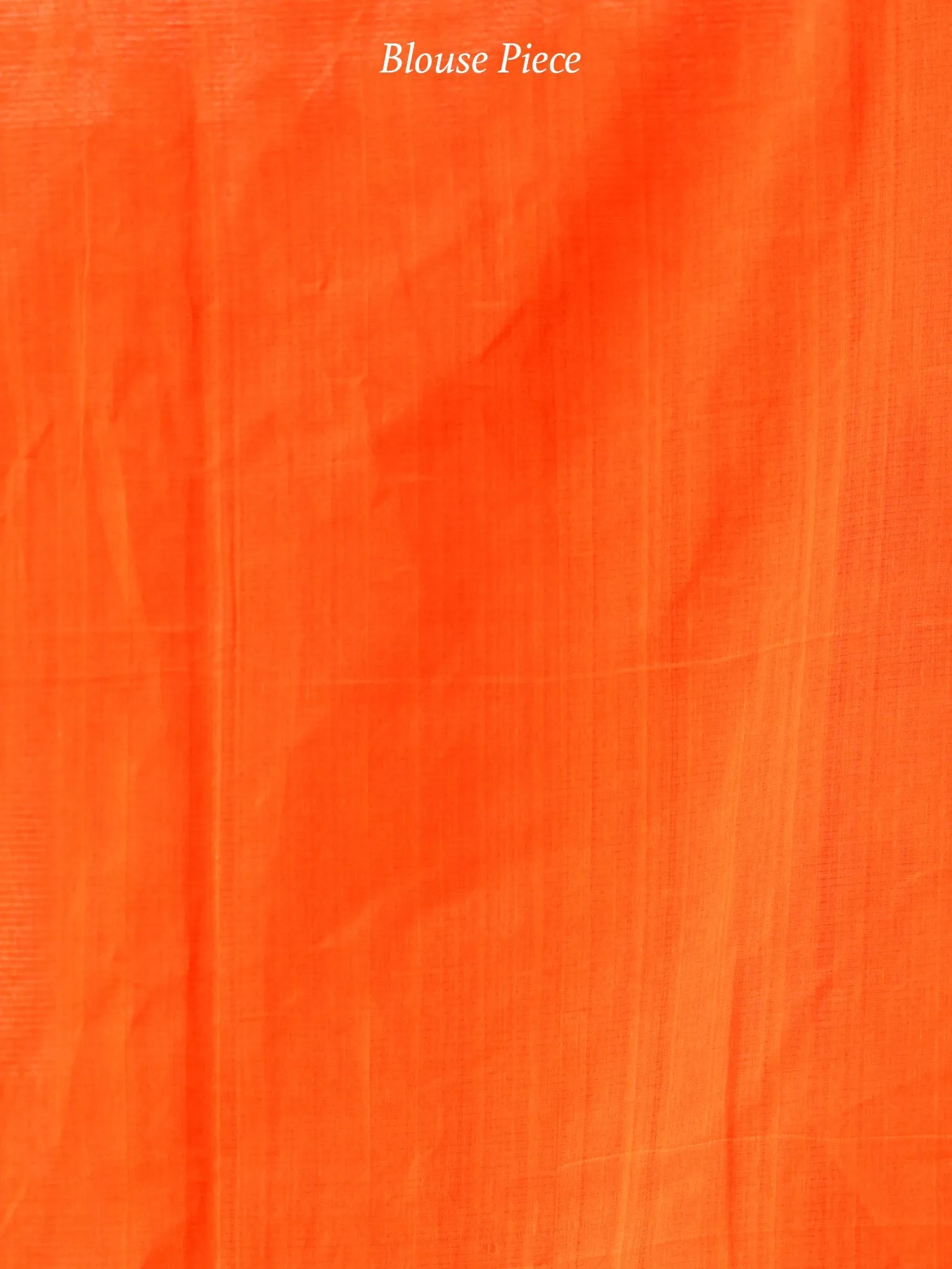 Orange Handloom Mangalagiri Cotton Saree With Zari Border - S031703853