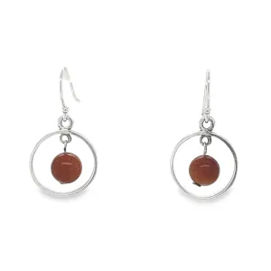 P473 Brown ball Earring