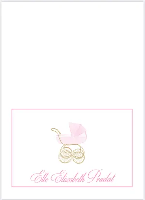 Pink Carriage Folded Notes Set