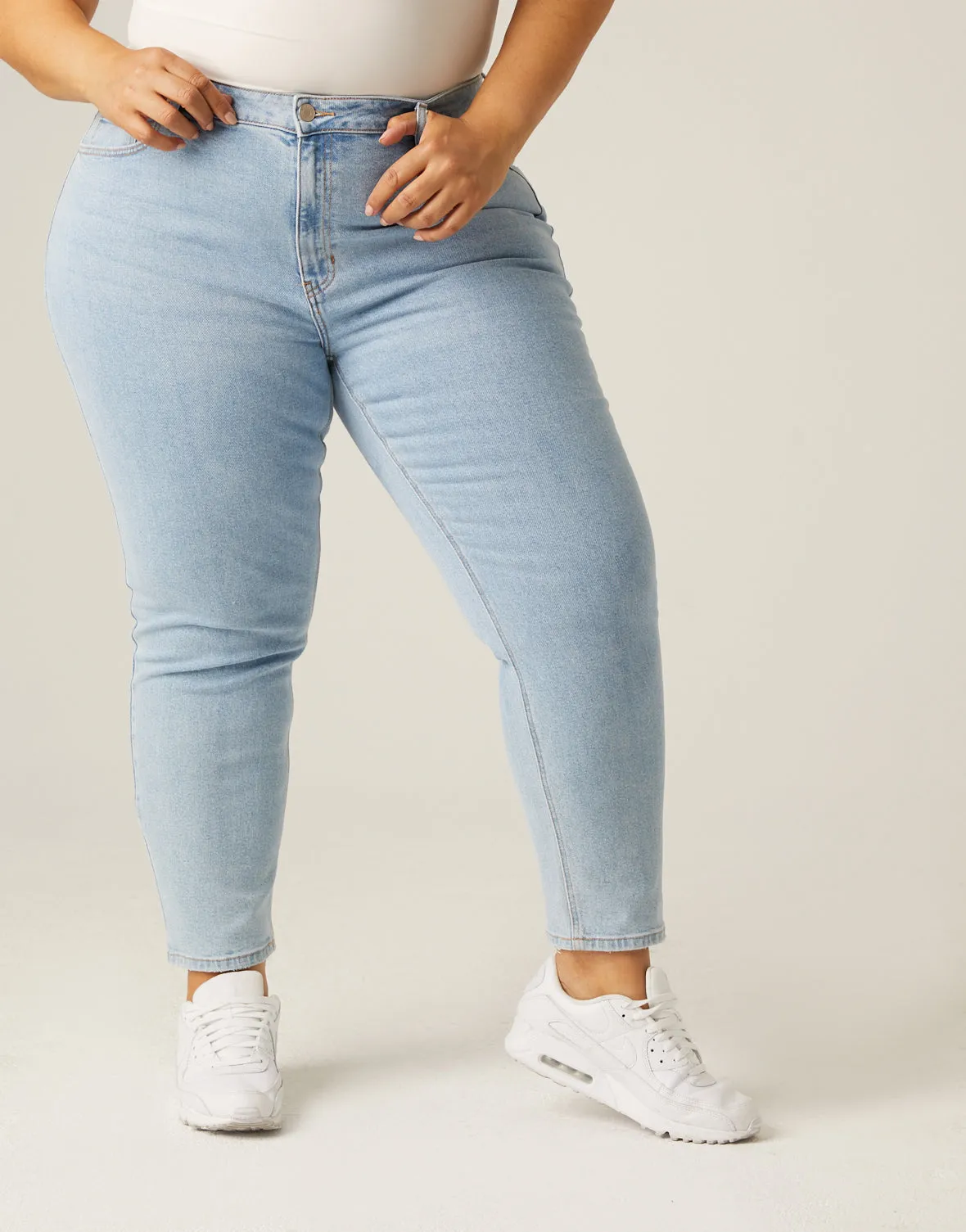 Plus Size High Rise Mom Jeans