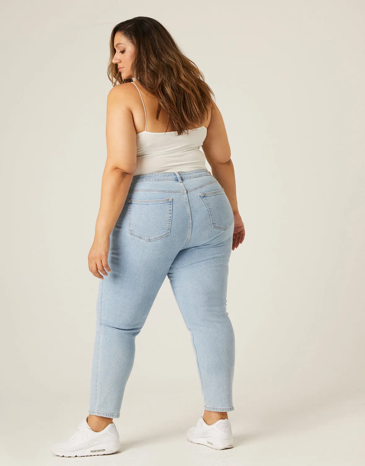 Plus Size High Rise Mom Jeans