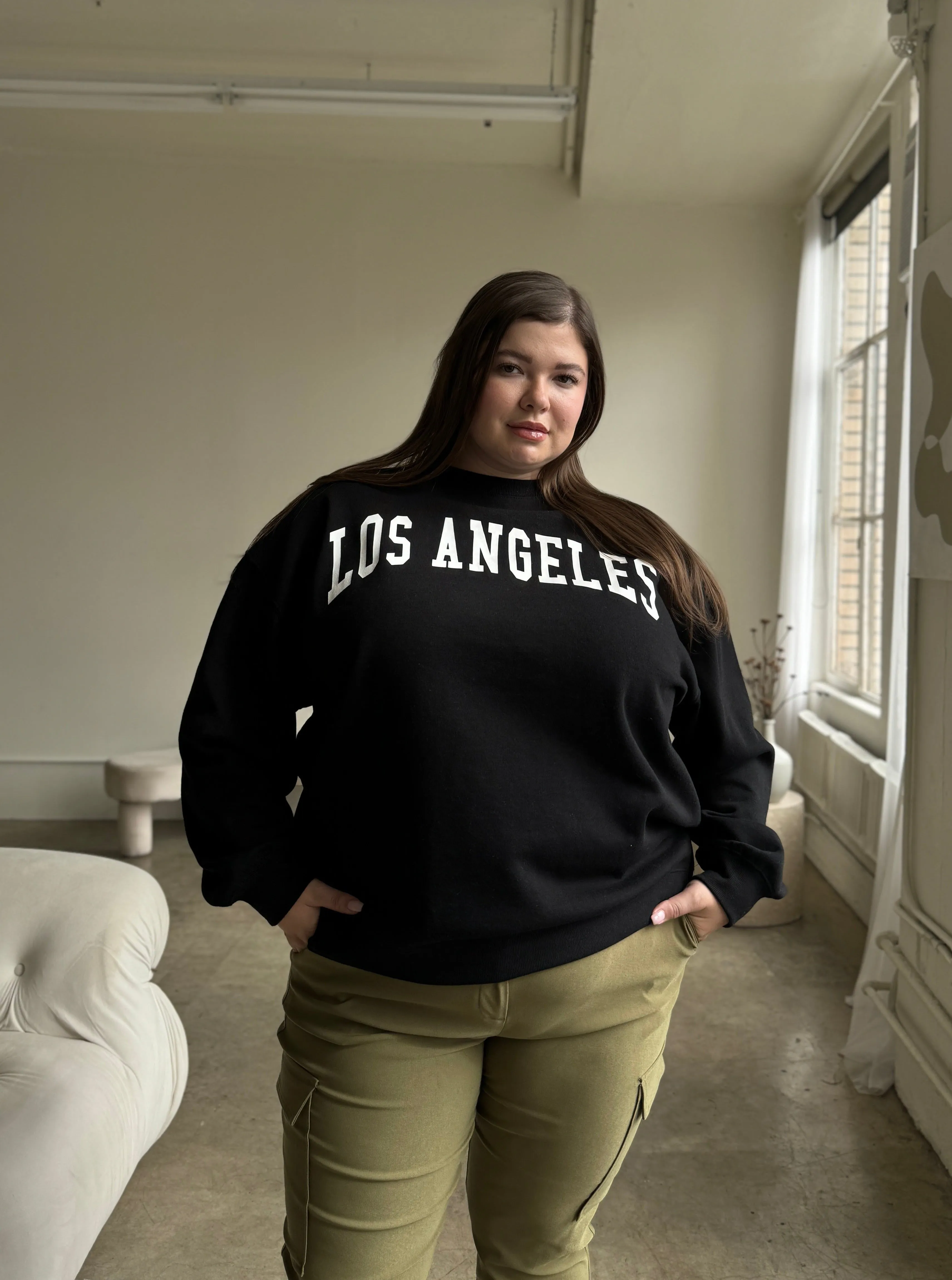 Plus Size Los Angeles Crewneck Sweatshirt