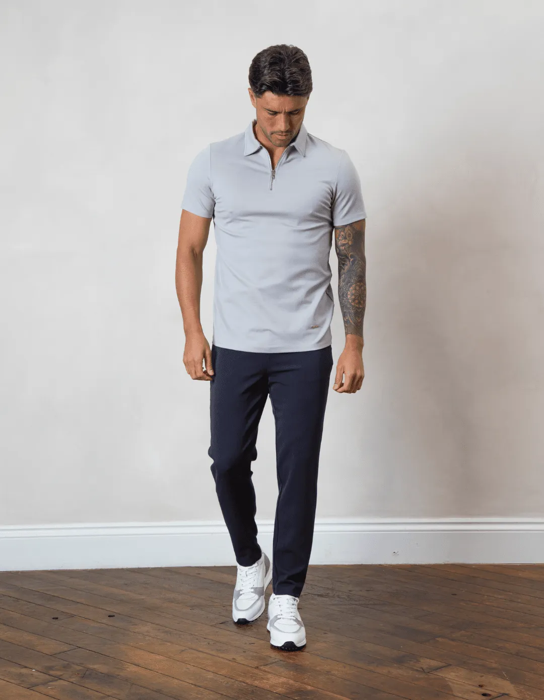Premium Zip POLO PEBBLE