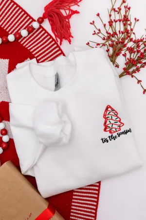 PREORDER: Holiday Snacks Embroidered Sweatshirt (Ships in 2-3 Weeks)