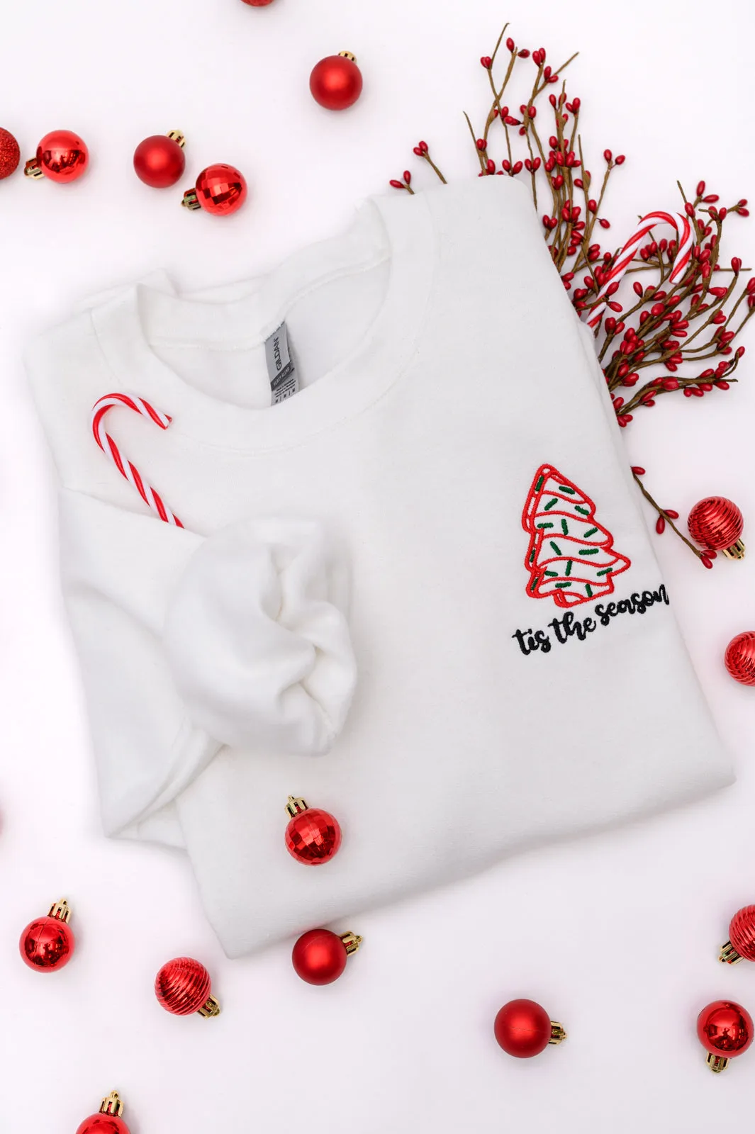 PREORDER: Holiday Snacks Embroidered Sweatshirt (Ships in 2-3 Weeks)