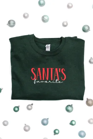 PREORDER: Santa's Favorite Embroidered Sweatshirt (Ships in 2-3 Weeks)