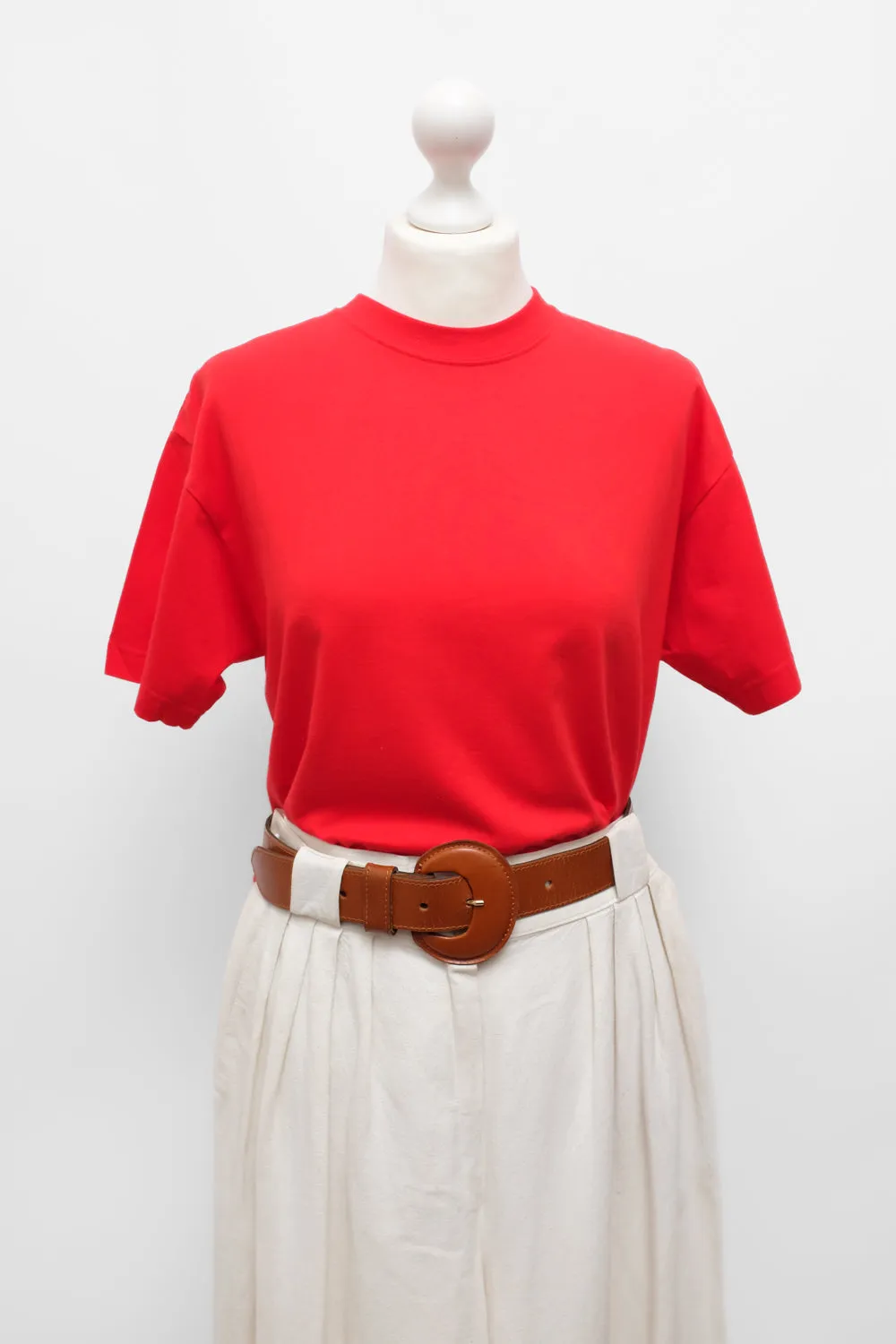 RED COTTON CLASSY TEE