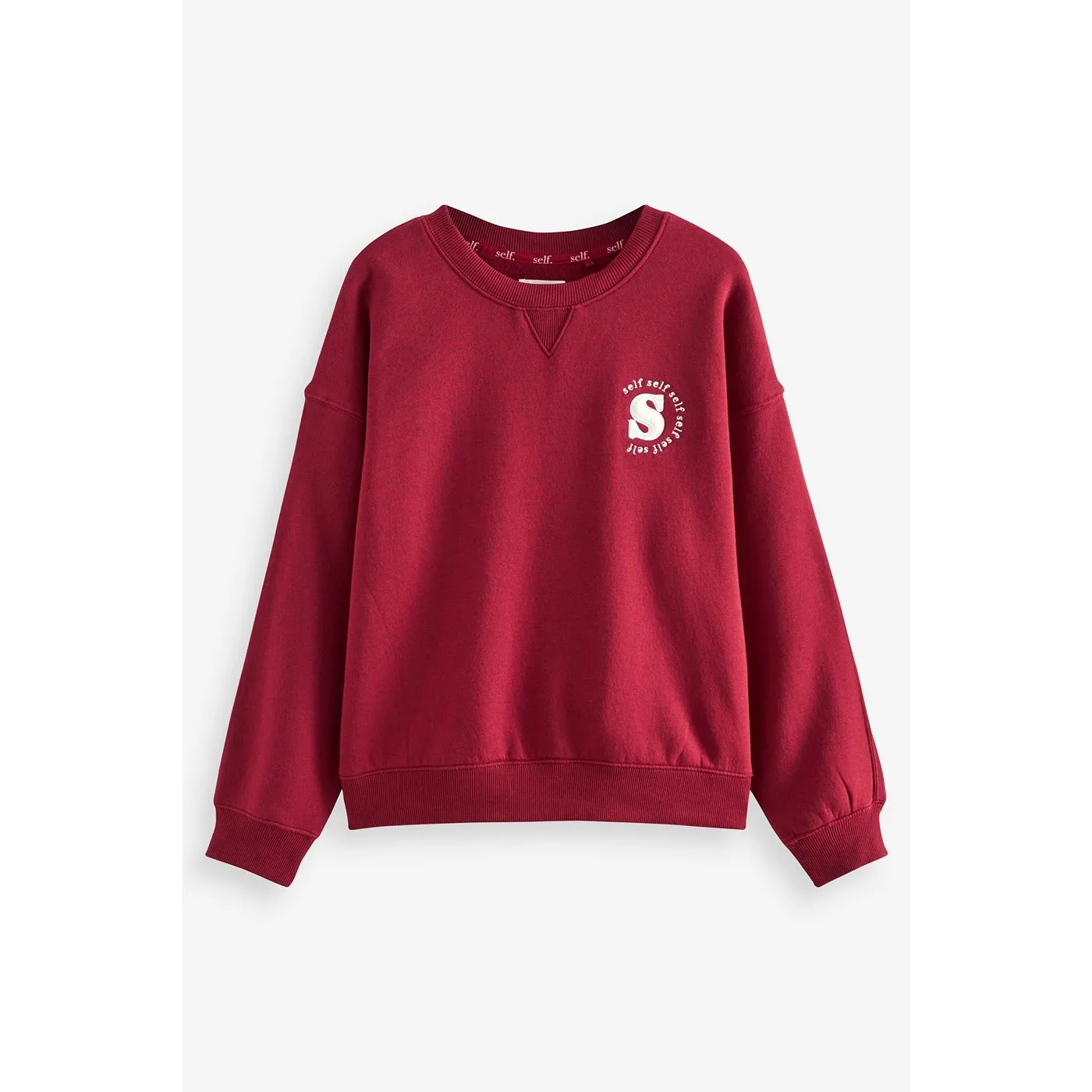 Red Self Club Oversized Sweatshirt