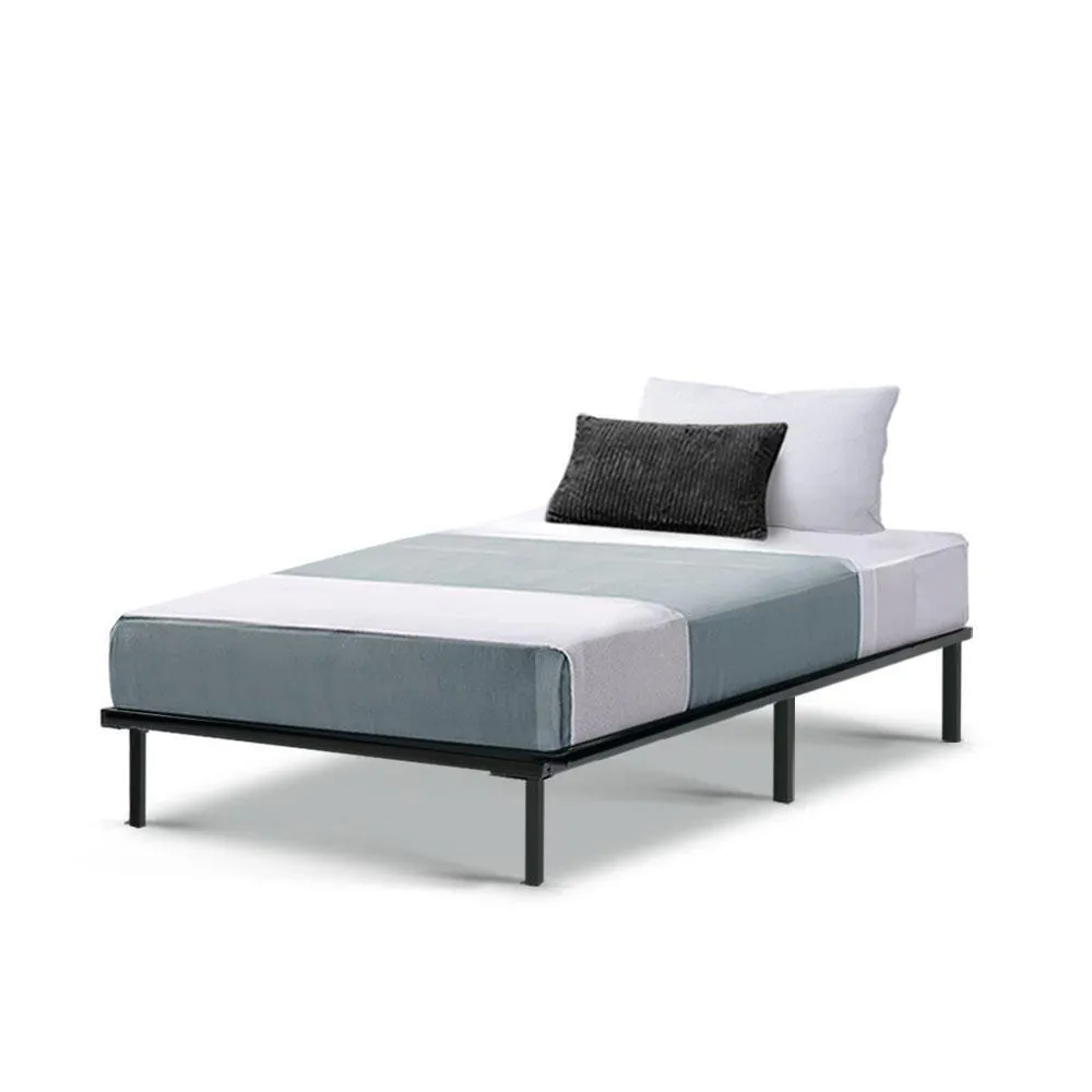 Single Package | Ted Metal Bed & Alzbeta Bonnell Spring Mattress (Medium Firm)
