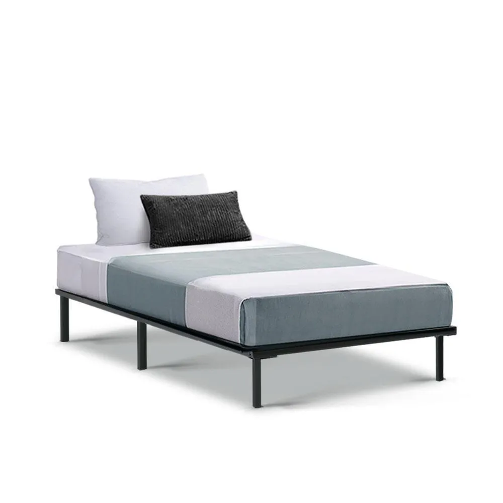 Single Package | Ted Metal Bed & Alzbeta Bonnell Spring Mattress (Medium Firm)