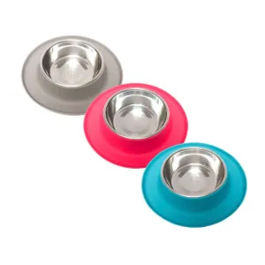 Single Silicone Dog Feeder with Stainless Bowl, Extra Large, 6 Cup Bowl