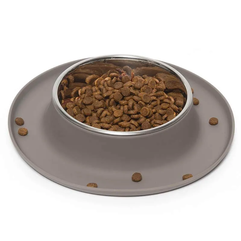 Single Silicone Dog Feeder with Stainless Bowl, Extra Large, 6 Cup Bowl